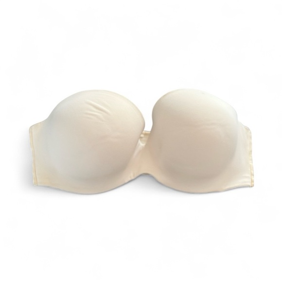 Cacique Nude Strapless Balconette Underwire Bra — Size 38DDD, EUC - Picture 1 of 3